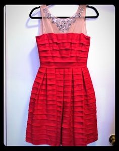 BCBGMaxAzria red cocktail dress